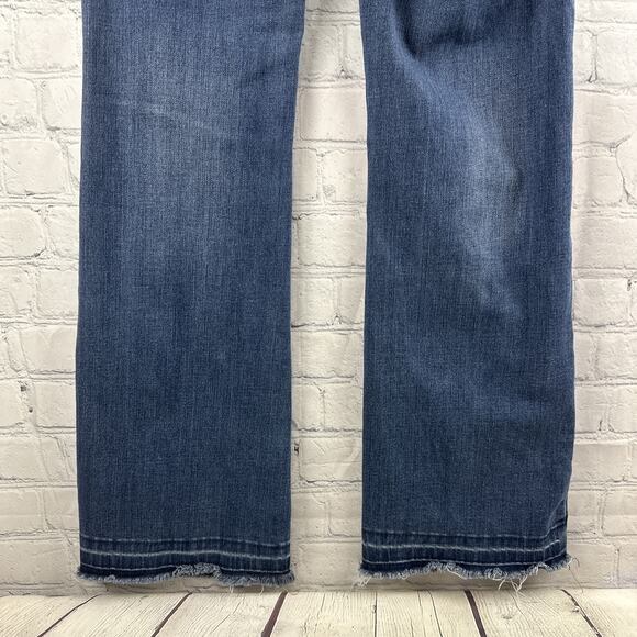 Judy Blue Jeans Womens 5/27 Mid Rise Bootcut Fit Fringe Hem - Picture 7 of 11